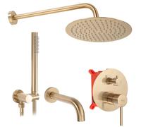 Built-in Shower Set Rea Lungo Brush Gold + Box