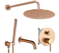 Built-in Shower Set Rea Lungo Copper Brush + Box