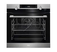 Built In Single Electric Oven AEG BCK556220M Steam Bake Silver Stainless Steel [EEK: A+]