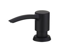 Built in Sink Soap Dispenser Matte Black, ABS Pump Head, Refill from Top Dish Soap Hand Soap Dispenser for Kitchen