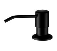 Built in Soap Dispenser for Kitchen Sink Matte Black Stainless Steel Pump Head, Counter Soap Dispenser Refill from The Top with 17 Oz PE Bottle
