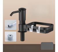Built-in Soap Dispenser with Sponge Holder and 39 Inch Hose | ABS Plastic, 39in Extension Tube, Built-in Sponge Holder, Easy Press Pump, Fits Most Kitchen Sinks