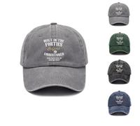 Built in The Forties Hat， Original Unrestored All Parts Still in Working Order Classic Print Baseball Caps Hats for Men Women, Grey, 1