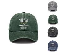 Built in The Forties Hat， Original Unrestored All Parts Still in Working Order Classic Print Baseball Caps Hats for Men Women, Green, 1