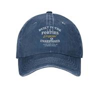 Built in The Forties Original Unrestored Some Parts Still in Working Order Hat Men Funny Mesh Hats for Summer, Navy Blue-5, One Size