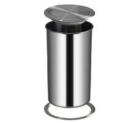 Built-in Tr Can with Swivel Lid Cover,Outdoor Recessed Waste Container Simple to Install Kitchen Countertop Tr Can,-L