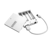 Built-in USB Socket AA Battery Charger Holder Case Box Output 4.5 to 6 Volt with On/Off Switch with 1 Charging Cable (USB Plug - Micro USB Plug), without Battery (4 AA Built-White)