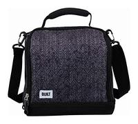 BUILT Insulated Lunch Bag with 'The Professional' Design, Polyester, Black, 18.5 x 24 x 26 cm