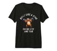 Built Like a Bear Trains One, Too Funny Gym Workout Humor Premium T-Shirt