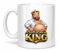 Built Like a King Mug Funny Confident Beard Dad BOD Humour Gift Mug