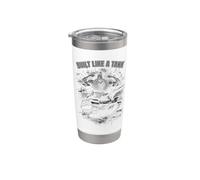 Built Like A Tank Funny Body Builder Gym Workout Quote Stainless Steel Insulated Tumbler