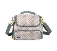 BUILT Insulated Lunch Bag with 'The Stylist' Design, Polyester, Grey/White, 18.5 x 27 x 21 cm