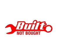 Built Not Bought Car Sticker Waterproof Decal Fashion Personality Creative(Red)