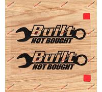 Built Not Bought Decal Sticker Vinyl JDM Euro Drift Racing - 2 Pack Black, 15.2cm No Background 01281
