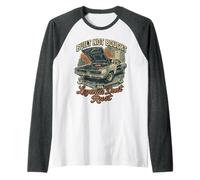 Built Not Bought Legends Don't Rust Classic Car Design Raglan Baseball Tee