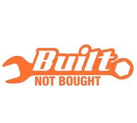 Built Not Bought Vinyl Decal car Sticker Modified Cars JDM (Orange)