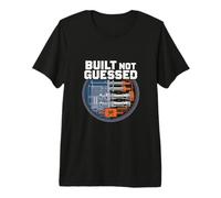 Built Not Guessed Engineering Blueprint Premium T-Shirt