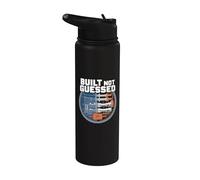 Built Not Guessed Engineering Blueprint Stainless Steel Insulated Water Bottle