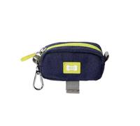BUILT PET NightSafe Poop Bag Holder & Treat Dispenser, Clips to Lead for Dog Walking, Hands Free Duo Carry Pouch with 2 Compartments for Waste Sacks & Rewards, Attaches to Leash or Belt, Blue, Small