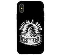 Built on a Rock Unshakable Matthew 7:24-25 Case for iPhone X/XS