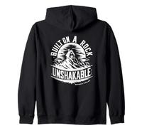 Built on a Rock Unshakable Matthew 7:24-25 Zip Hoodie