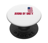 Built on Bravery Design - Bound by Unity USA Flag Graphic PopSockets Adhesive PopGrip
