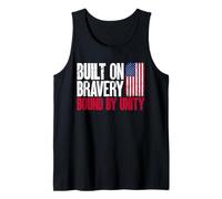 Built on Bravery Design - Bound by Unity USA Flag Graphic Tank Top