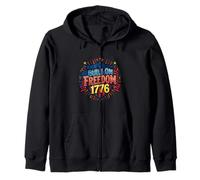 Built on Freedom 1776 Patriotic Heritage Design Zip Hoodie