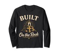 Built on Rock Christian Faith for God Bible Sunday School Long Sleeve T-Shirt