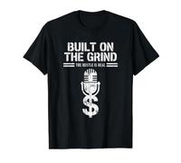 Built On The Grind The Hustle is Real Hip Hop Entrepreneur Value Graphic T-Shirt, Men, Black, XL