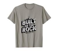 Built on The Rock Mathew 7:25 T-Shirt
