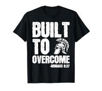 Built Overcome Camo Christian Gym Bible Strength Warrior T-Shirt