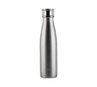 Built 480ml Double Walled Insulated Silver Water Bottle Silver