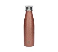 Built 500ml Water Bottle Double Walled Stainless Steel Rose Gold Glitter Bottle