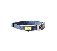 BUILT PET NightSafe Reflective Adjustable Dog Collar, Helps you See Animals in the Dark, High Visibility Evening & Winter Dog Walking Safety Collar with Light Reflecting Trim, Large, 46 - 66cm, Blue