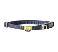 BUILT PET NightSafe Reflective Adjustable Dog Collar, Helps you See Animals in the Dark, High Visibility Evening & Winter Dog Walking Safety Collar with Light Reflecting Trim, Medium, 35 - 51cm, Blue
