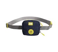 BUILT PET NightSafe Reflective Dog Walking Belt Bag, Poop Bag Holder & Treat Storage, Mini Waist Carrier Pouch with Poo Sack Dispenser, Wearable Hands Free Cross Body/Bum Bag, Blue, Small