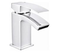 Built Right Basin Mixer Tap Bathroom Sink Tap Chrome Mixer Tap with Pop Up Waste Basin Plug, Single Lever Bathroom Mixer Tap, Basin Taps Hot Cold Sink Tap for Bathroom Kitchen Mixer Tap (Glide Mono)