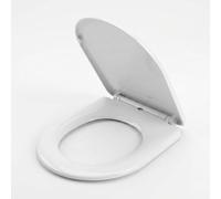 Built Right D Shape & Round Soft Close Toilet Seat | Premium Urea-Formaldehyde UF Material | Quick Release Hinges for Easy Clean | All Fittings Included | Heavy Duty | White (D Shape-01)