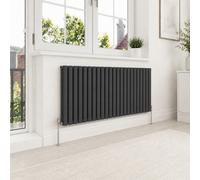 Built Right Designer Radiator Oval Panel Double Horizontal 600 X 1380