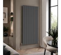 Built Right Flat Panel Designer Radiator, Central Heating Radiator, Horizontal & Vertical Single or Double Panel Flat Radiator, White or Anthracite, Multiple Sizes (Anthracite, 1800 x 630 - Double)