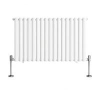 Built Right Oval Designer Radiator, Central Heating Radiator, Horizontal & Vertical Single or Double Panel Oval Tube Radiator, White or Anthracite, Multiple Sizes (White, 600 x 1020 - Single)