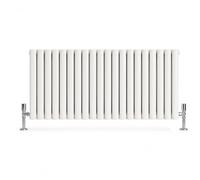 Built Right Oval Designer Radiator, Central Heating Radiator, Horizontal & Vertical Single or Double Panel Oval Tube Radiator, White or Anthracite, Multiple Sizes (White, 600 x 1200 - Single)