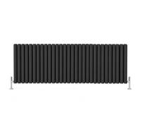 Built Right Oval Designer Radiator, Central Heating Radiator, Horizontal & Vertical Single or Double Panel Oval Tube Radiator, White or Anthracite, Multiple Sizes (Anthracite, 600 x 1800 - Double)