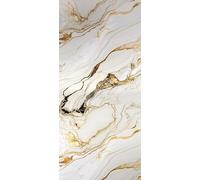 Built Right PVC Shower Wall Panels 1m x 2.4m Waterproof Bathroom Wall Panels 10mm Thick Decorative PVC Wall Cladding Splash Panels for Shower, Bathroom & Wet Rooms (Palazzo Gold Vein)