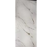 Built Right PVC Shower Wall Panels 1m x 2.4m Waterproof Bathroom Wall Panels 10mm Thick Decorative PVC Wall Cladding Splash Panels for Shower, Bathroom & Wet Rooms (Glided Marble Gloss)
