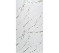 Built Right PVC Shower Wall Panels 1m x 2.4m Waterproof Bathroom Wall Panels 10mm Thick Decorative PVC Wall Cladding Splash Panels for Shower, Bathroom & Wet Rooms (White Marble)
