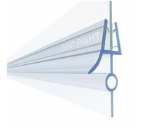 Built Right Shower Screen Seal Strip & Shower Door Seal Strip - Flexible PVC Bath Sealant Strip - Leak-Proof Shower Seal Strip for Shower Screen and Shower Door - 8mm (16mm Gap) Seal C