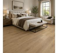 Built Right Spc Vinyl Click Flooring Natural Oak 6.5mm Wood Effect Planks 1.79M2 Pack Luxury Bathroom Kitchen Floor For Diy Floors