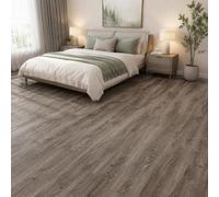 Built Right Spc Vinyl Click Flooring Norman Slate 6.5mm Wood Effect Planks 1.79M2 Pack Luxury Bathroom Kitchen Floor Home Flooring